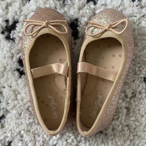 Gold toddler girls flats Cat & Jack